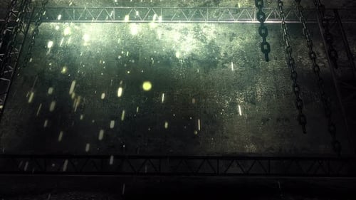 Grungy Industrial Background with Dramatic Falling Particles