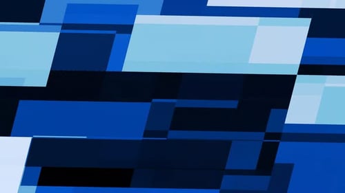 Animated Abstract Geometric Blue Blocks Background
