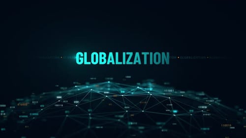Abstract Global Network Data Technology Background