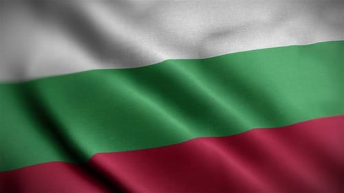 Realistic Waving Bulgaria Flag Seamless Loop