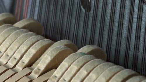 Piano Hammers Moving Back and Forth