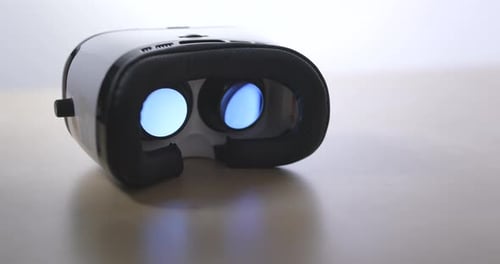 VR Goggles Close Up with Internal Lighting