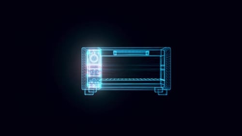 microwave hologram Rotating 4k