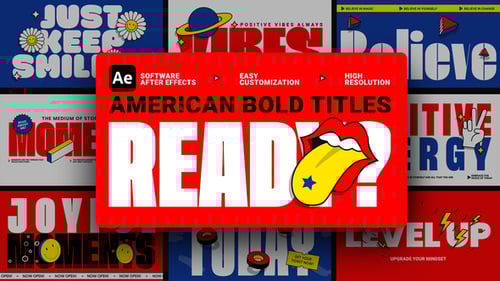 Animated American Bold Titles for Ae