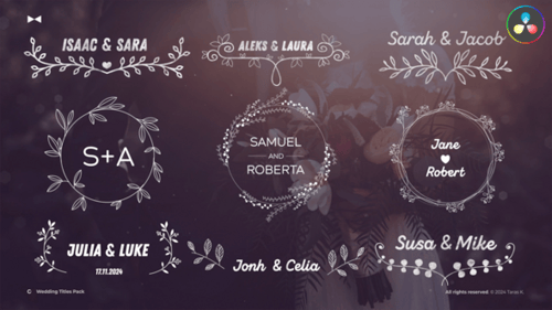 35 Wedding Titles Pack \ DR