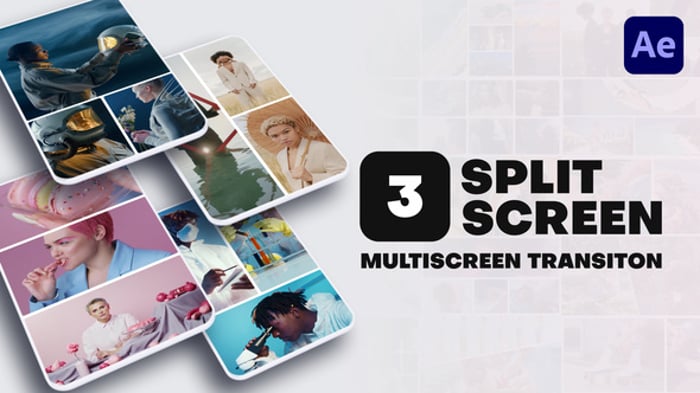 Dynamic Vertical Multiscreen Video Transitions, Elements ft. split ...