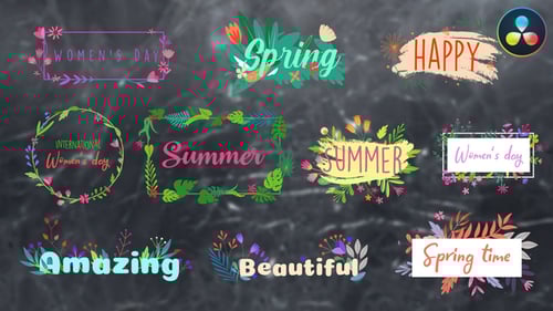 Flower Titles for DaVinci Resolve