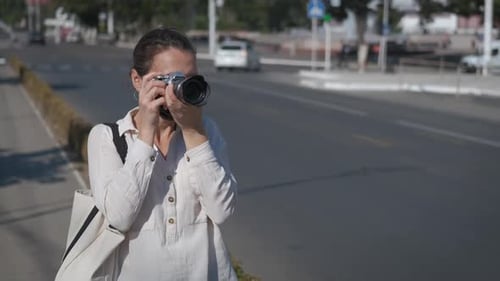 Correspondent in the street.