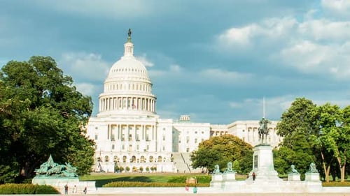 Time lapse of the United States Capitol.