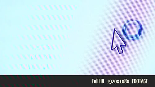 Computer Screen Arrow Pointer Clicks a Button