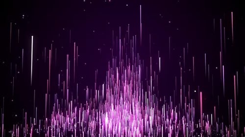 Abstract Purple Light Stream Particles Rising Background