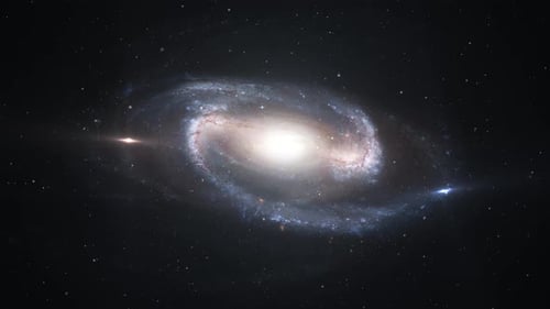 Zoom in 4k Space flight into a star field