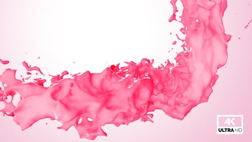 Gedrehter Erdbeer-Milchshake Splash V4