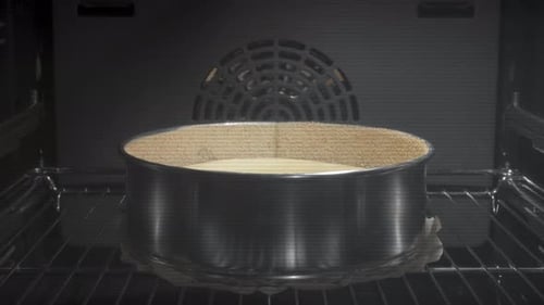 Cake Baking Inside Oven Time Lapse