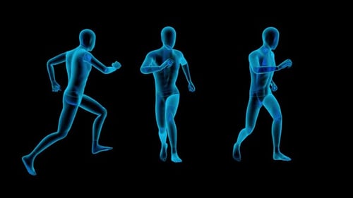 Running Man Hologramm 3D medizinisch