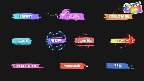Cartoon Liquid Plate Titles for FCPX