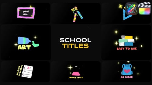 Colorful School Titles for FCPX