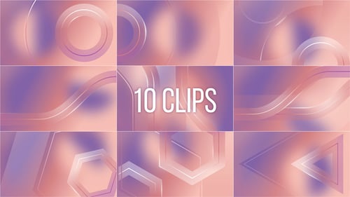 Elegant Abstract Shapes Backgrounds - 10 Clips