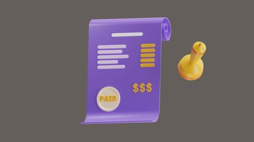 3D Animation of Receipt Financial Records for Convenience