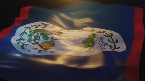 Niedrige Winkelansicht der Belize-Flagge