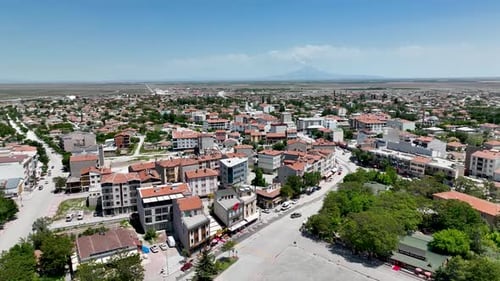 Old City in Turkey aerial view 4 K