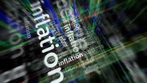 Kinetic Typography Inflation Glitch Digital Background