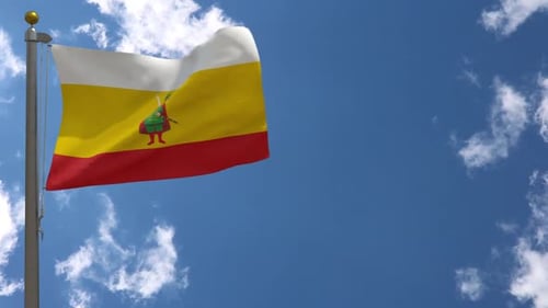 Ryazan Oblast Flag (Russia) On Flagpole