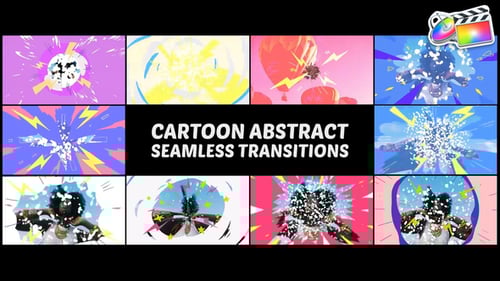 Dynamic Cartoon Transition Pack with Abstract Shapes