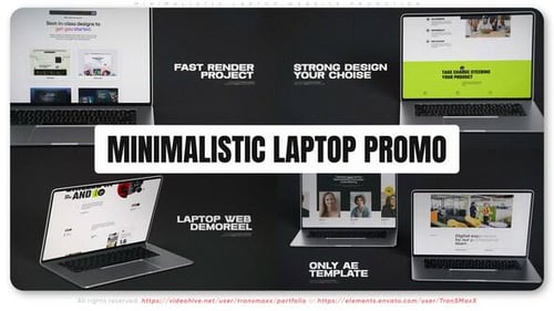 Minimalistic Laptop Website Promotion