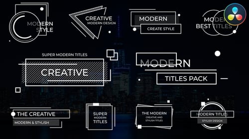 Títulos modernos y creativos para DaVinci Resolve