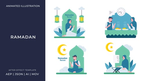 Ramadan Animated Illustration | After Effects