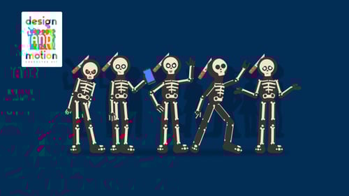 Halloween Skeleton Animated Character Pack with Action Loops