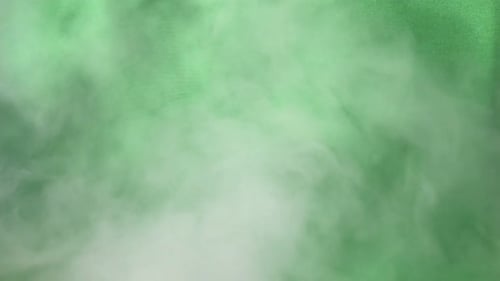 blowing steam with white smoke isolated on chroma key green screen background,