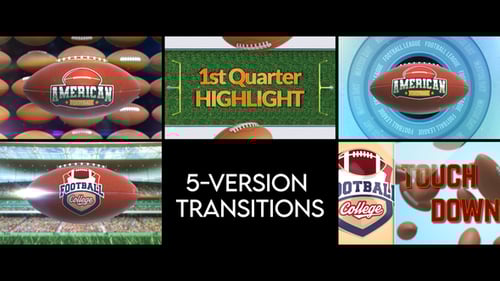 Dynamic American Football Game Transitions Pack