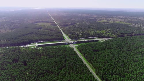 Aerial View of the Traffic Intersection