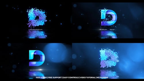 Dynamic Particle Logo Reveal Intro