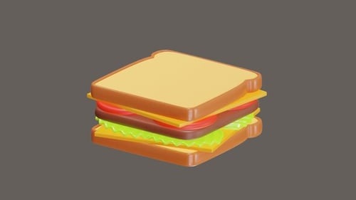 3D Animation of Veg Sandwich Elevating Lunchtime Creative Flavors for Every Palate