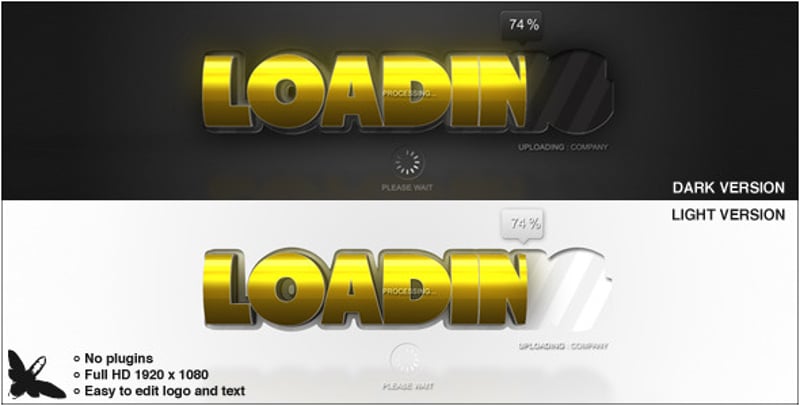 Loading Screen Editable Video Templates - Envato