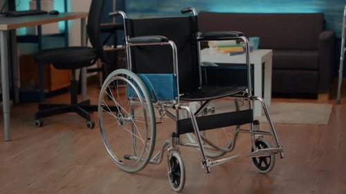 Empty Wheelchair in Home Interior