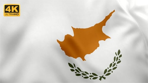Cyprus National Flag Waving Animation