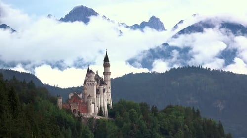 Neuschwanstein Castle and Clouds