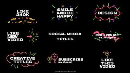 Dynamic Animated Social Media Call-to-Action Titles Pack
