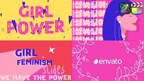Feminism Typography Scenes for FCPX
