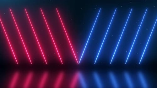 Abstract Neon Line Particles