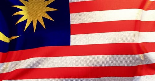 Realistic Waving Flag of Malaysia