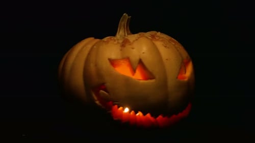 Close-up Shot Of Creepy Pumpkin
