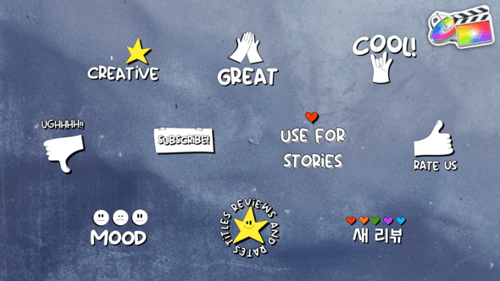 Animated Hand Drawn Social Media Review and Rating Titles