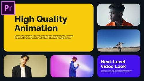 Multiscreen Slideshow Colorful MOGRT