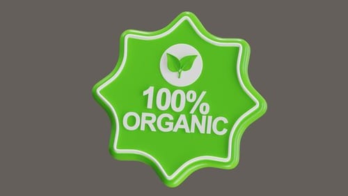 Modern 3D Organic Label Badge Reveal Animation