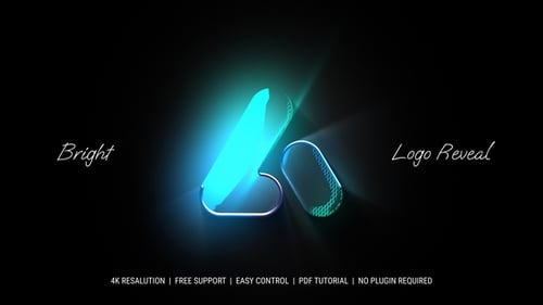 Dynamic Glowing Abstract Logo Reveal